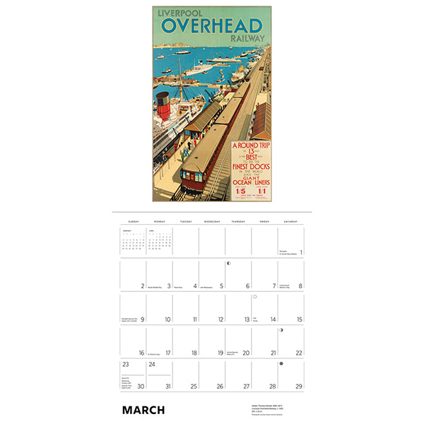 England by Rail 2025 Wall Calendar