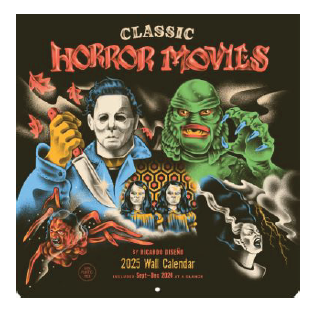 Classic Horror Movies 2025 Wall Calendar