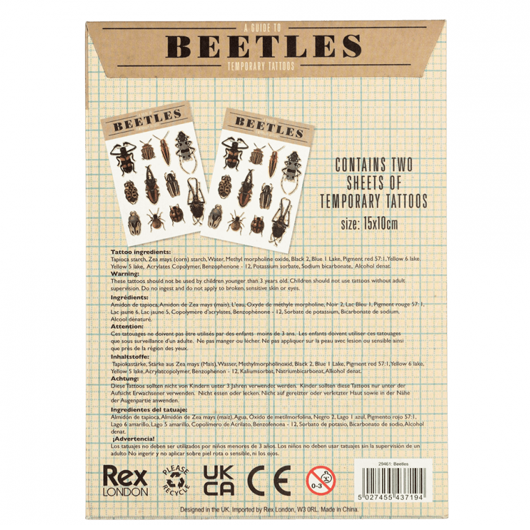 Beetles Temporary Tattoos