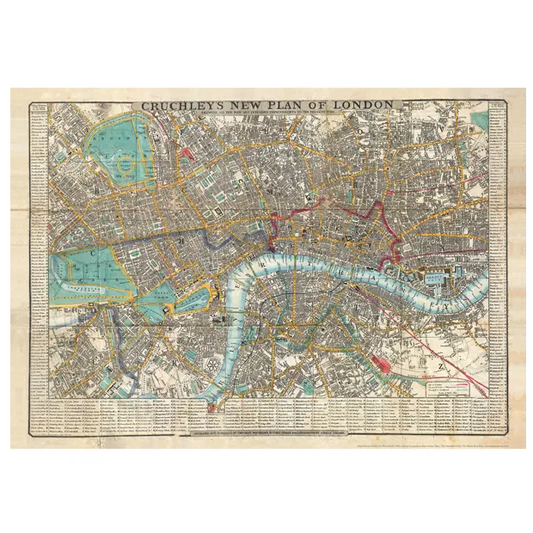 Cruchley's Plan of London Wrapping Paper