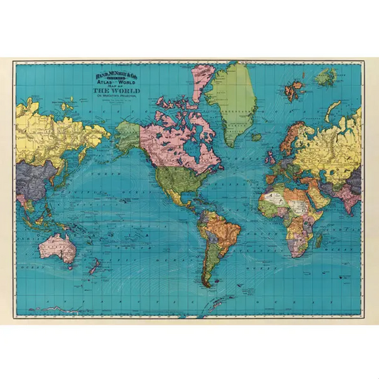 World Map Wrapping Paper