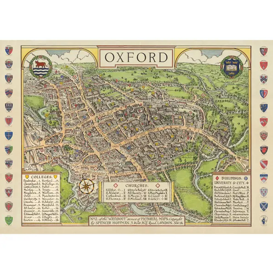 Oxford Map Wrapping Paper