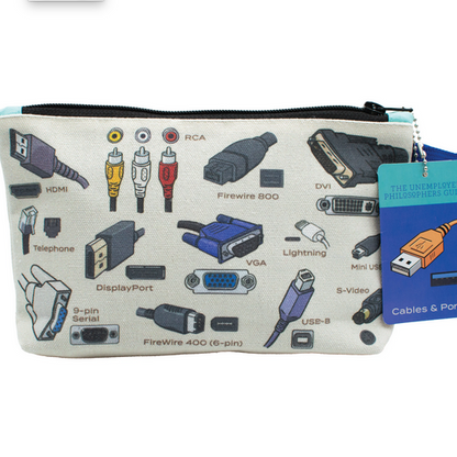 Cables and  Ports Zipped Pouch