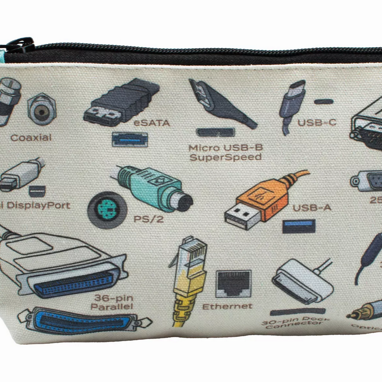 Cables and  Ports Zipped Pouch