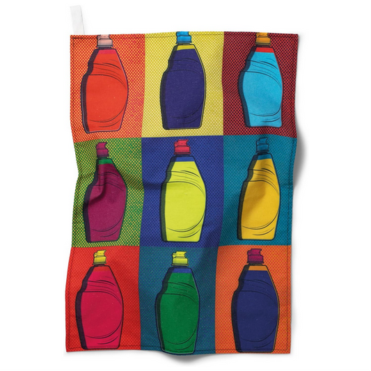 Mop Art Tea Towel