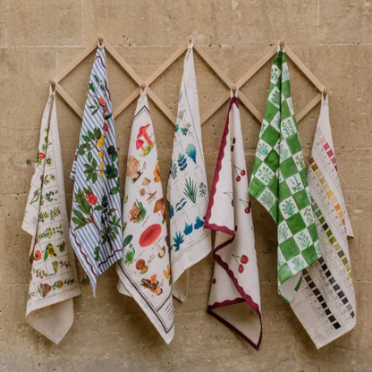 Shapes of Leaves Tea Towel