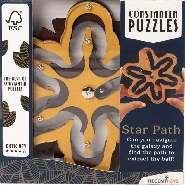 Star Path Wooden Puzzle