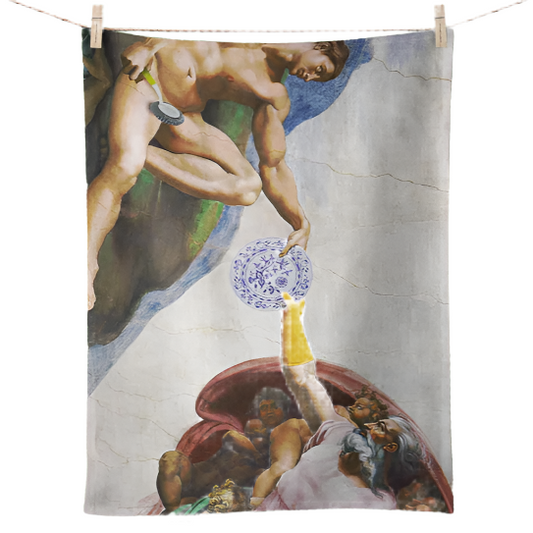 The Creation of Bubbles Tea Towel