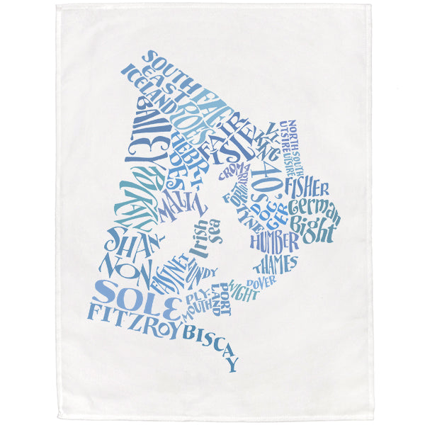 Sea Areas Tea Towel