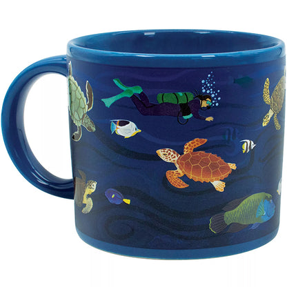 Sea Turtles At The Coral Reef Heat Transform Mug