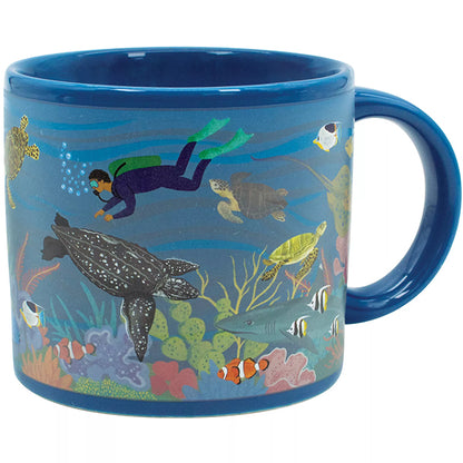 Sea Turtles At The Coral Reef Heat Transform Mug