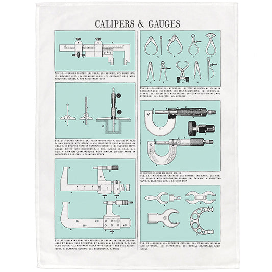 Calipers and Gauges Tea Towel