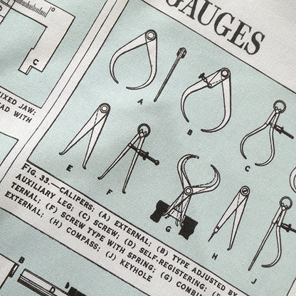 Calipers and Gauges Tea Towel