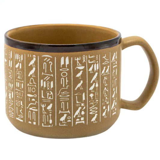 Hieroglyphics Hand-Carved Mug