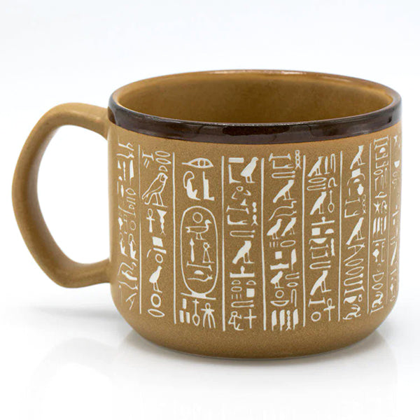 Hieroglyphics Hand-Carved Mug