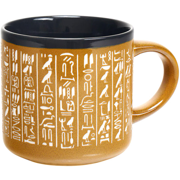 Hieroglyphics Hand-Carved Mug