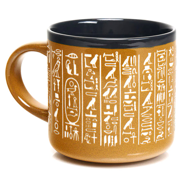 Hieroglyphics Hand-Carved Mug