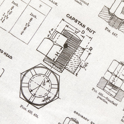 Screws and Bolts Tea Towel