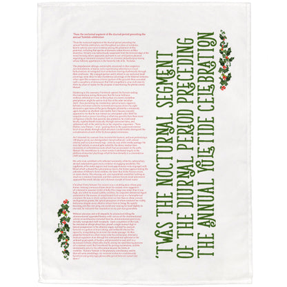 'Twas the Nocturnal Segment... Yuletide Celebration Tea Towel