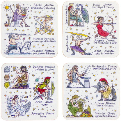 Greek Gods and Goddesses Coasters