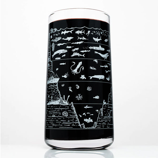 Beneath the Waves Drinking Glass