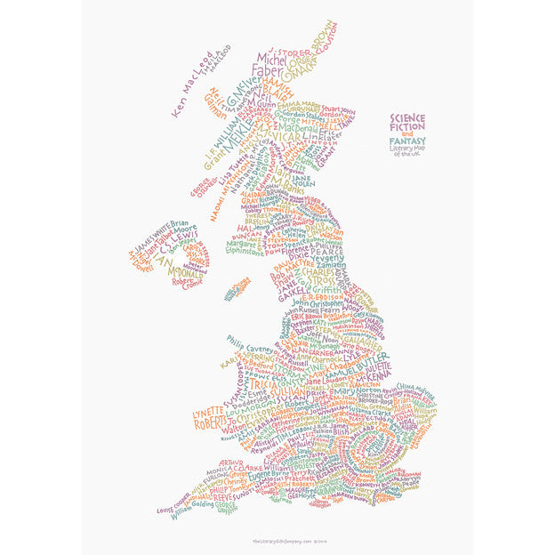 Science Fiction and Fantasy Literary Map