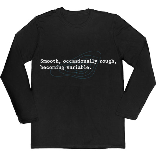 The Shipping Forecast: Smooth, occasionally rough, becoming variable Long-sleeved T-shirt Black