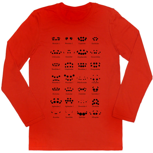 Spider Eye Arrangement Chart Long-sleeved Unisex T-shirt