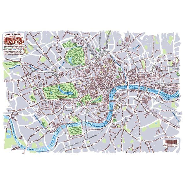 A Map of Fictional London -  now available as a map or poster