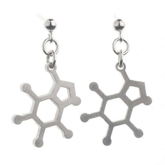 Caffeine Molecule Stud Earrings