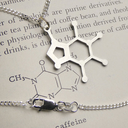 Caffeine Molecule Necklace