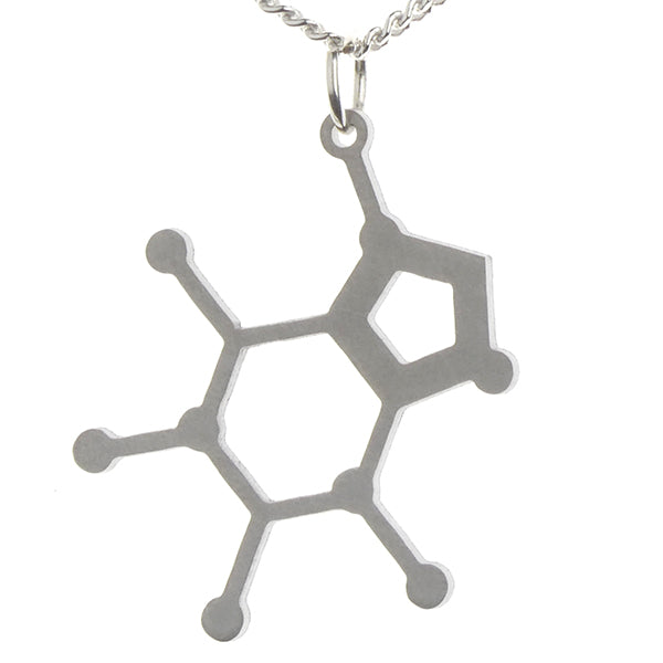 Caffeine Molecule Necklace