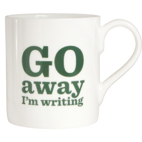 Go Away I'm Writing Bone China Mug