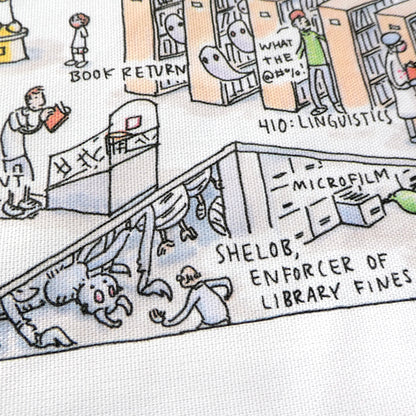 Public Library - Grant Snider Tea Towel