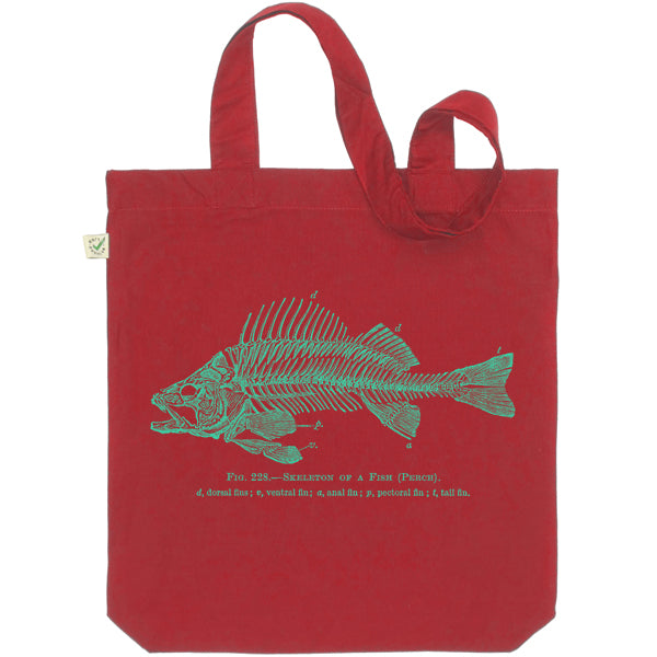 Perch Skeleton Tote Bag