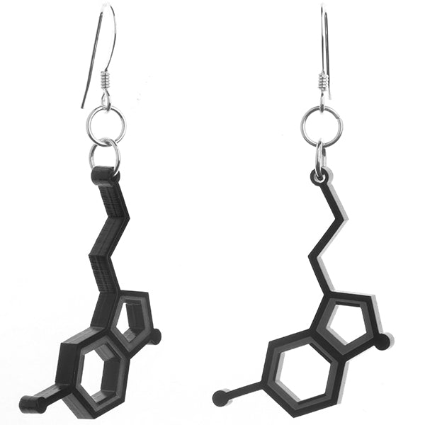 Serotonin Molecule Earrings