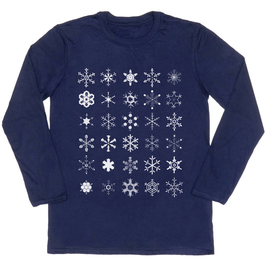 Snowflakes Diagram Long-sleeved Unisex T-shirt