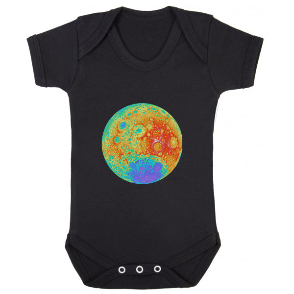 Topographical Moon Map Babygro